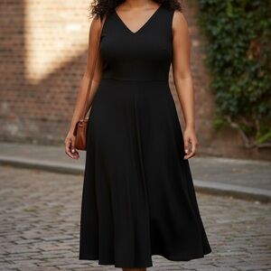Chic Black Midi Dress